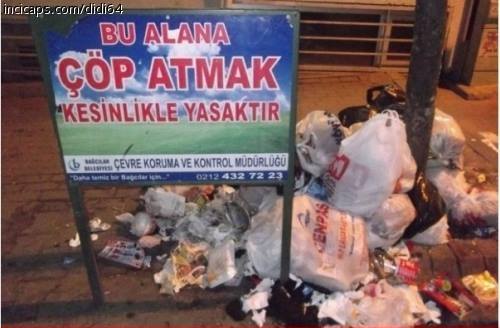 Çöp atmak yasaktır