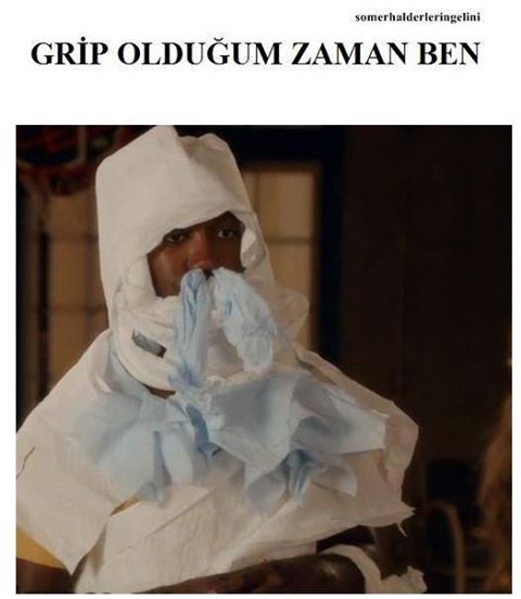 Grip olduğum zaman ben