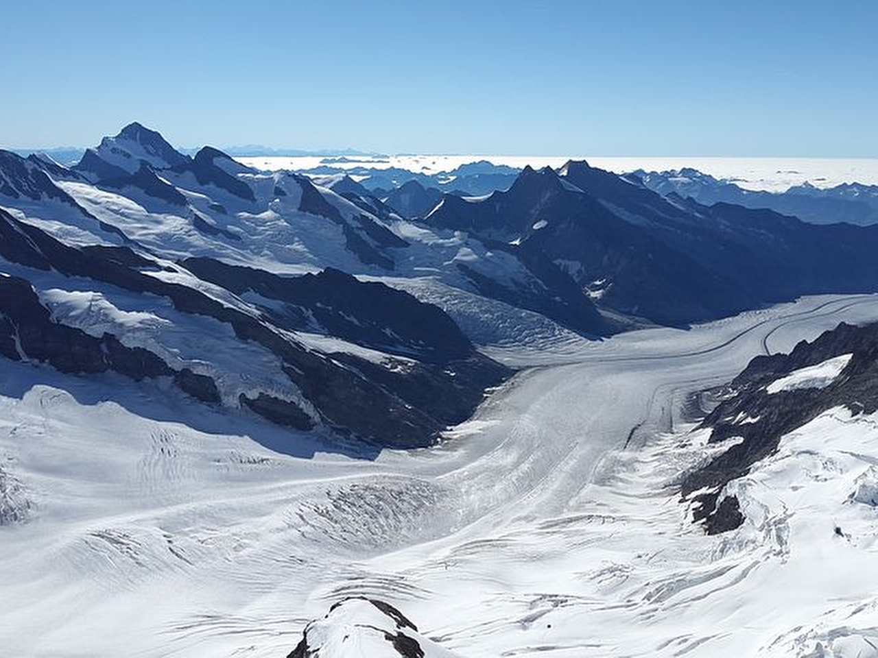 Aletsch buzulu Resimleri